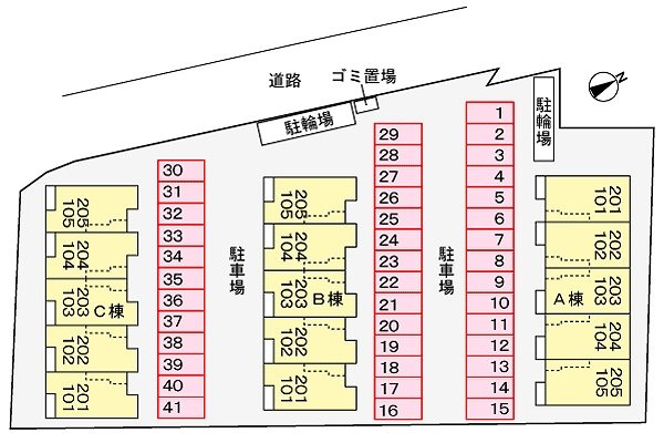 パストラーレ　Cの区画図