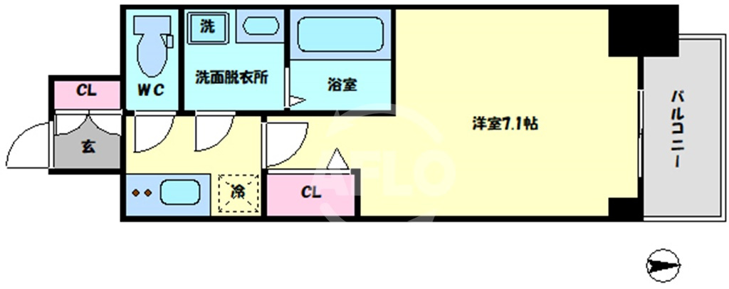 プレサンス難波フィールドの間取り|プレサンス難波フィールド　間取り