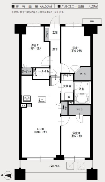 アクス御殿山の間取り
