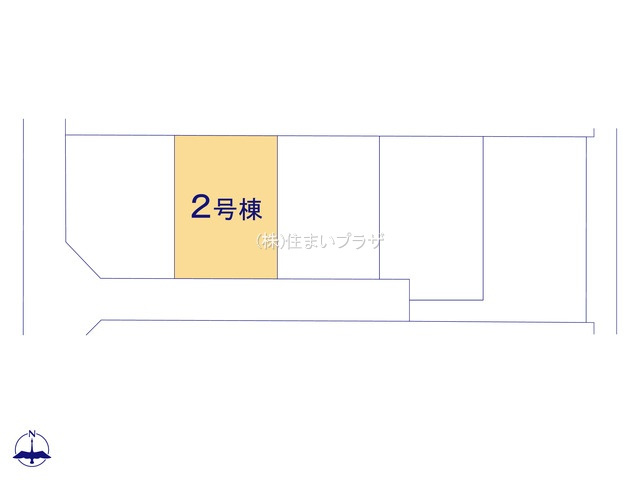 仲介手数料無料）一宮市第8今伊勢町馬寄２号棟の区画図