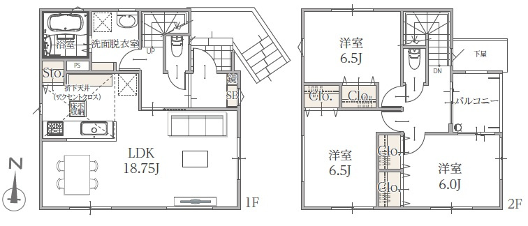 浦添市仲間（全6棟）の間取り|6号棟　5298万円