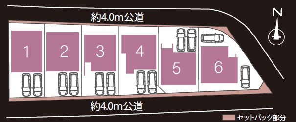 浦添市仲間（全6棟）の区画図|区画図♪
