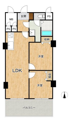 ライオンズマンション八木山の間取り