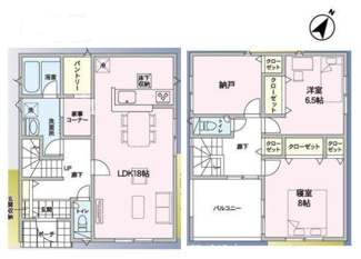 【間取り】 | 新築　新潟市中央区上所中 第2 2号 | 3LDKの間取り、駐車スペース2台可です('ω')ノ