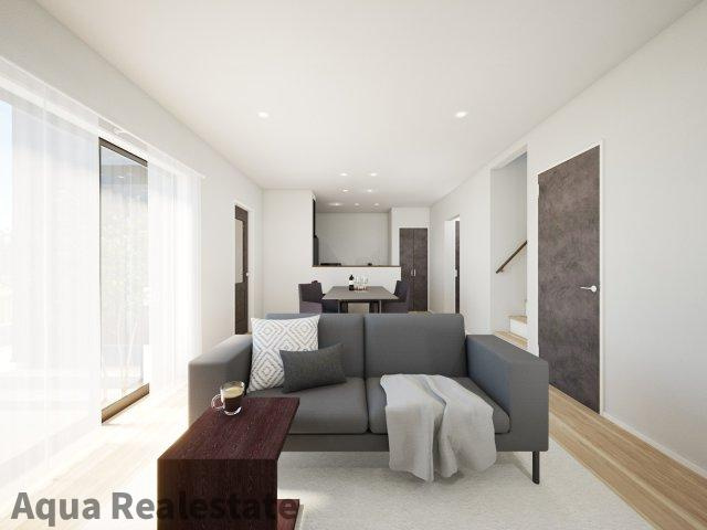 坂出市江尻町の新築一戸建の居間・リビング|居間です