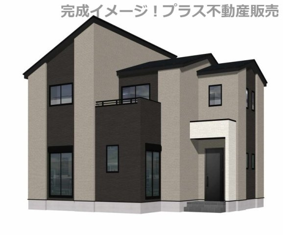 【外観】 | 福岡市南区屋形原2丁目4期　1号棟（全2棟）【仲介手数料無料・0円】 | 完成イメージの外観パースです。
