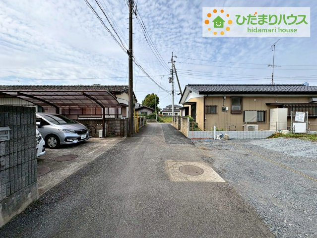 ひたちなか市津田　新築戸建の前面道路含む現地写真|たっぷりの陽光と心地よい風が舞い込む住まい♪
