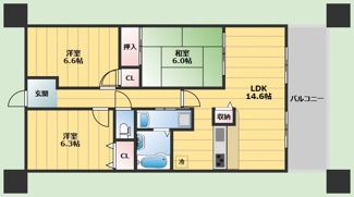 【間取り】 | ボヌール千里中央弐番館