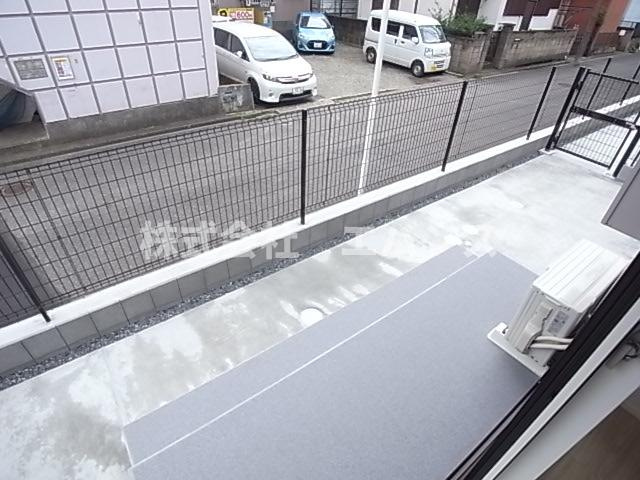 【バルコニー】 | D-ROOM神明町Ⅱ　B | バルコニーからの眺めを楽しみながら食事をしませんか