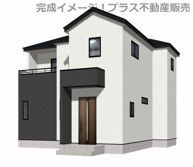 【外観】 | 福岡市南区屋形原2丁目4期　2号棟（全2棟）【仲介手数料無料・0円】 | 完成イメージの外観パースです。
