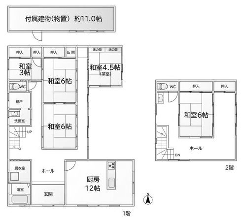 【間取り】 | 池田市井口堂２丁目　中古戸建・店舗
