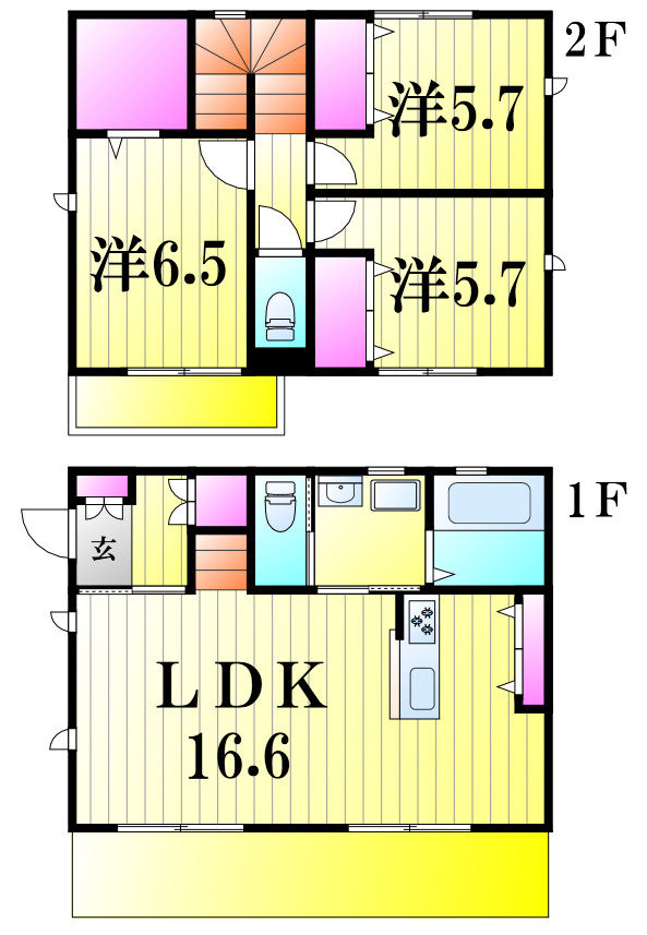 松戸新田戸建の間取り