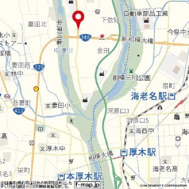 リエス厚木金田の地図