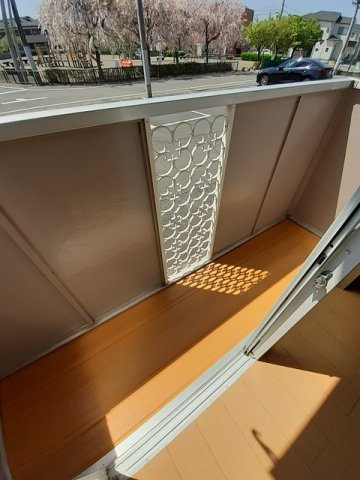 とまとハイツⅡのバルコニー|落ち着いた時間を過ごせるバルコニーです