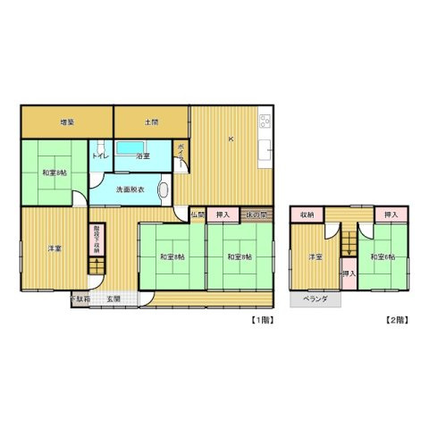 香取郡多古町多古　中古戸建の間取り|別邸間取り