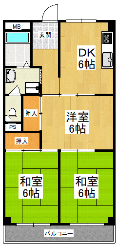 【間取り】 | 北野田大発マンション