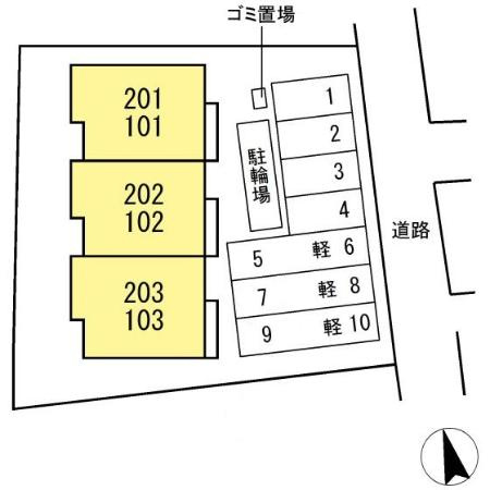 サニーコート木之庄の区画図