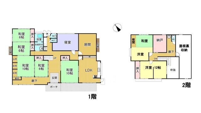 高島市今津町中沼2丁目中古戸建の間取り