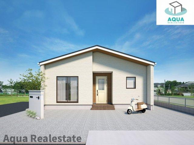 丸亀市郡家町の新築一戸建の外観パース|外観パースです