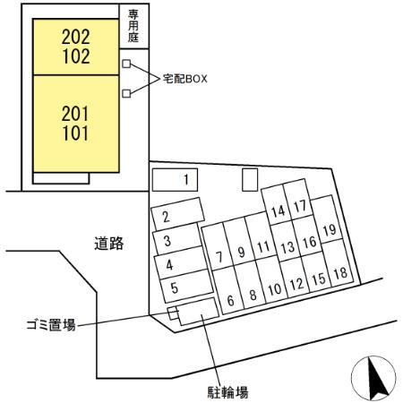 パステル木之庄の区画図