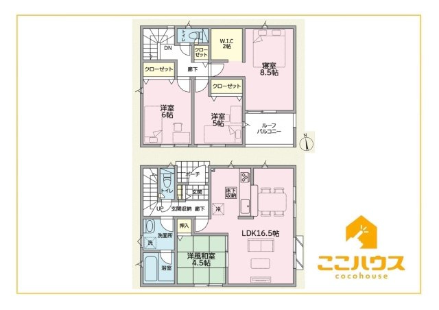 中城村北浜第4　新築戸建て　全5棟　1号棟の間取り|9月下旬完成予定！同仕様同施工の物件もご案内可能です♪
