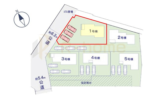取手市井野8期　新築戸建て　1号棟の区画図|大きなお買い物だからこそ、メリット・デメリットを伝えさせて頂きます。
R-homeにお任せください♪