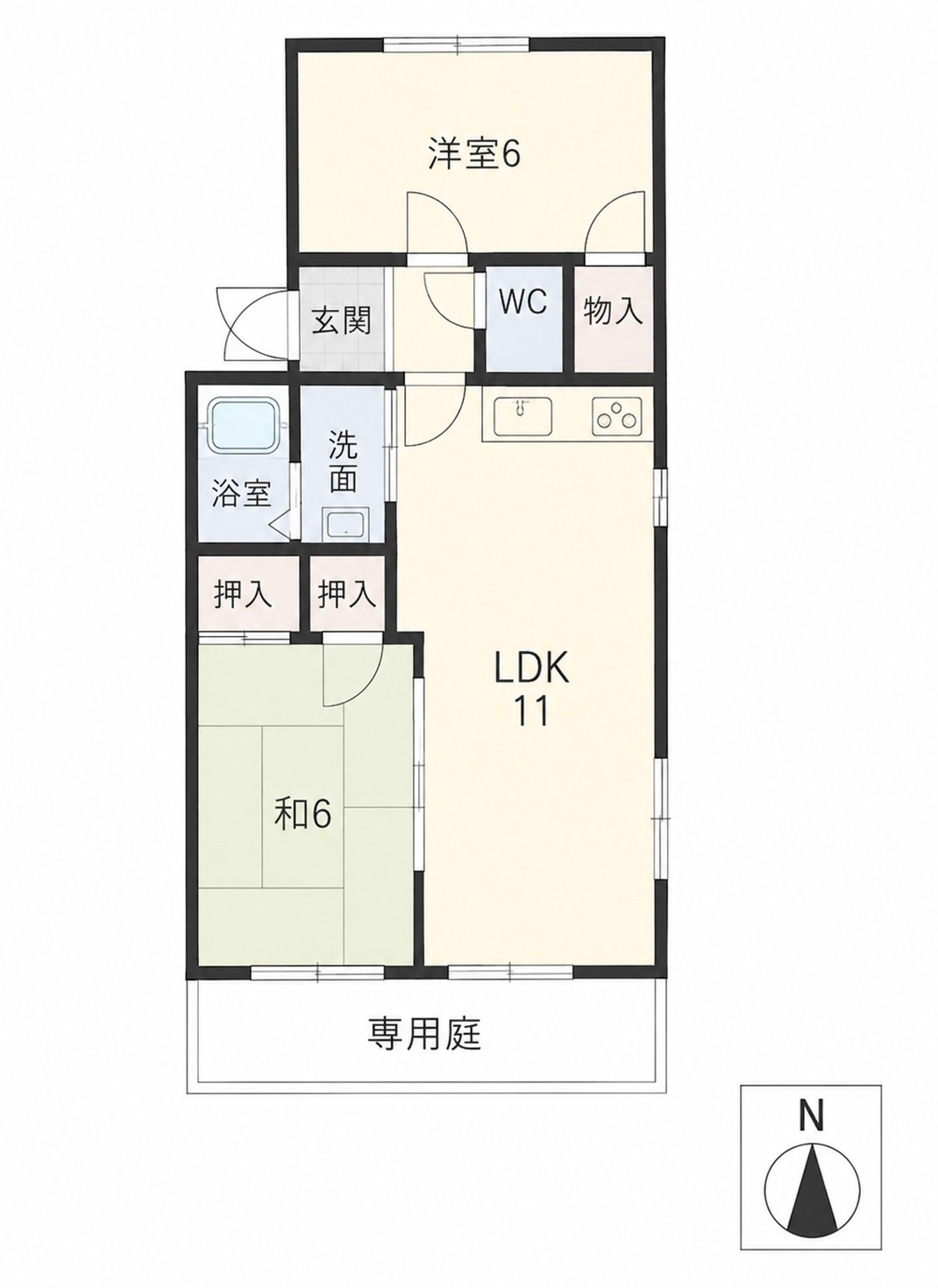アーバン元郷 A棟の間取り