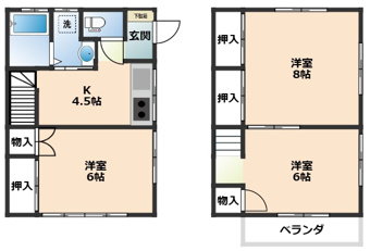 全居室2面採光の明るいお部屋です。