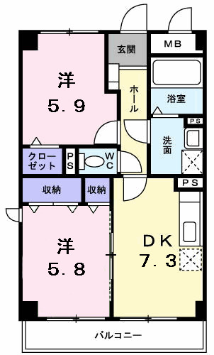 グランデール　一本松の間取り|間取図