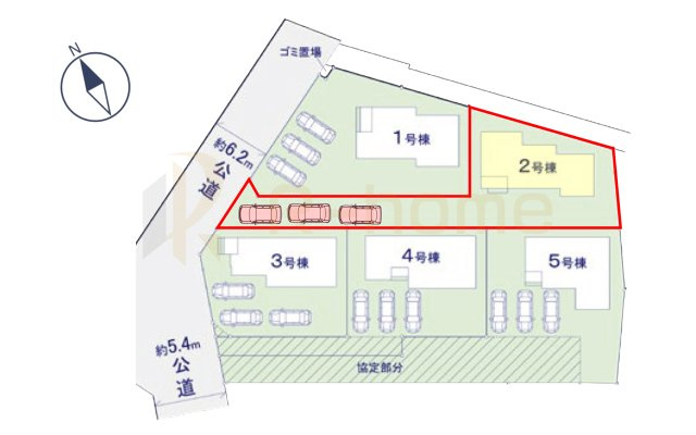 取手市井野8期　新築戸建て　2号棟の区画図|大きなお買い物だからこそ、メリット・デメリットを伝えさせて頂きます。
R-homeにお任せください♪