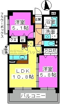 露切ハイツの間取り