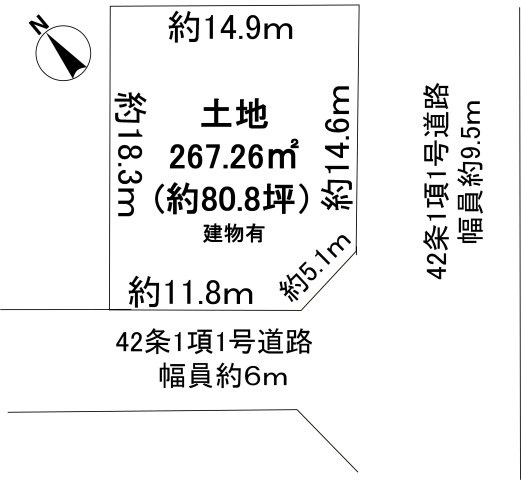 星和台四丁目土地の土地図