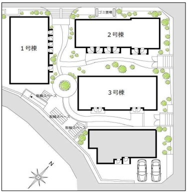 川崎市多摩区栗谷４丁目のアパートの区画図