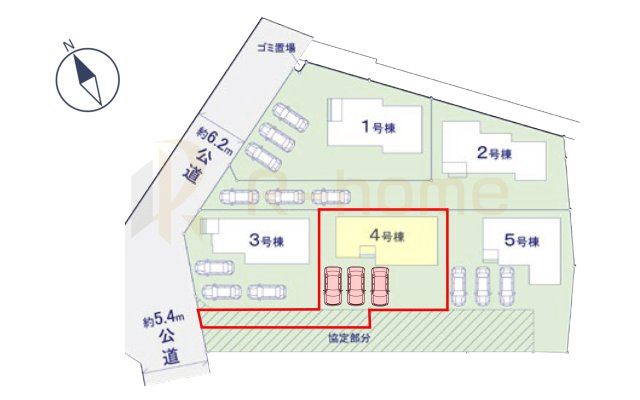 取手市井野8期　新築戸建て　4号棟の区画図|大きなお買い物だからこそ、メリット・デメリットを伝えさせて頂きます。
R-homeにお任せください♪