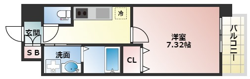 【間取り】 | クローバー・ソレイユ南田辺