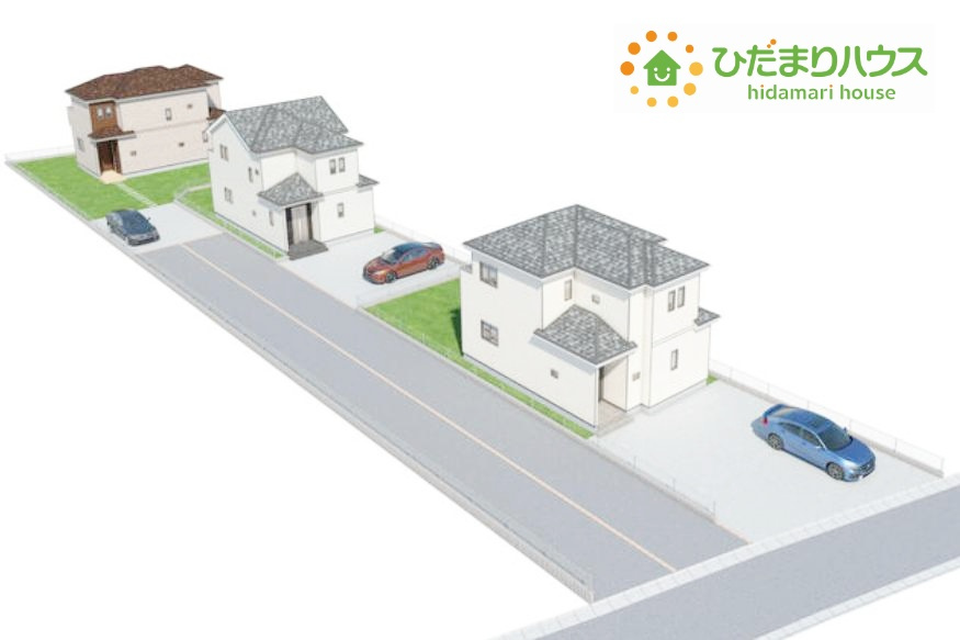 常陸大宮市宇留野　新築戸建　C号棟の外観パース|閑静な住宅地で叶える穏やかな新生活☆彡