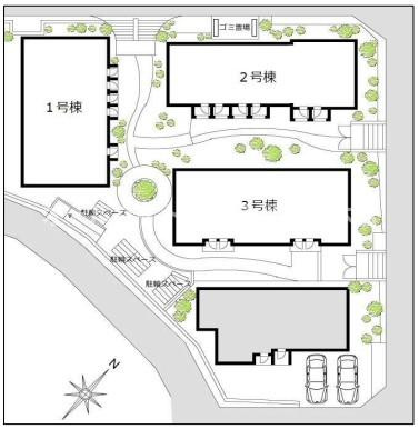 川崎市多摩区栗谷４丁目のアパートの区画図