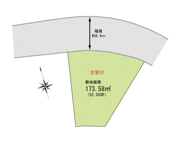 泉南市新家サングリーンいずみ台古家付き土地の土地図