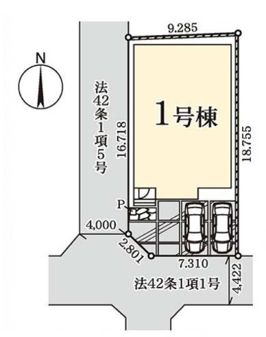 三郷市東町新築戸建（東町７期）の区画図|区画配置図
