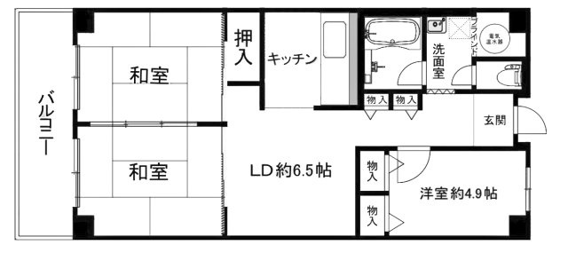 【間取り】 | コトーハイツ伏見稲荷A棟