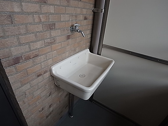 晴山館のバルコニー