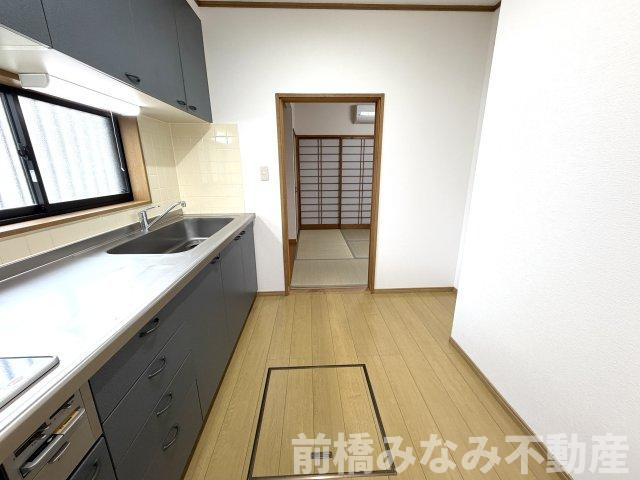 【中古平屋】前橋市粕川町込皆戸　３Kのキッチン|お料理しやすいキッチンです