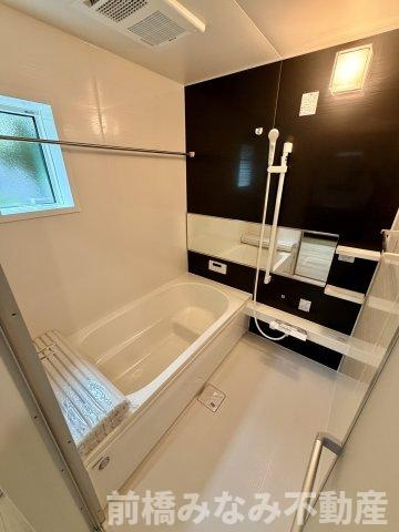 【新築平屋】前橋市朝倉町３丁目01期　限定１棟　リナージュ　新築建売の浴室|コンパクトで使いやすいお風呂です