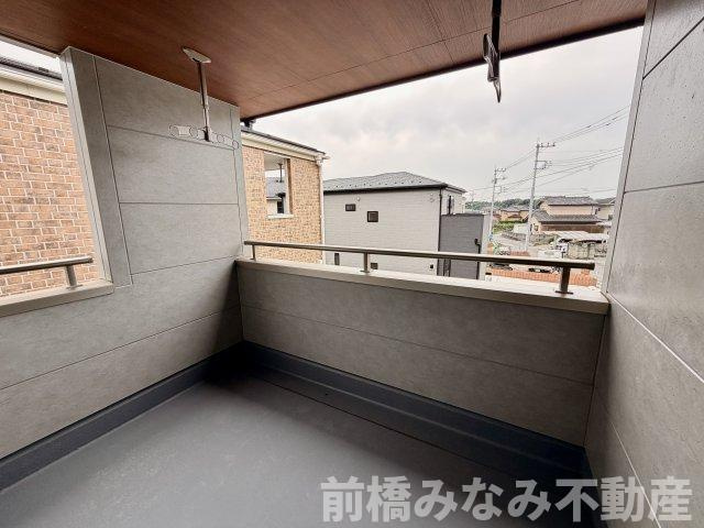 【新築】前橋市樋越町第4　１号棟(全６棟)　リーブルガーデン　新築建売分譲のバルコニー
