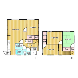 【間取り】 | 物部１丁目549-2戸建て
