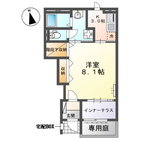 仮）川越市小ヶ谷アパート新築工事の間取り