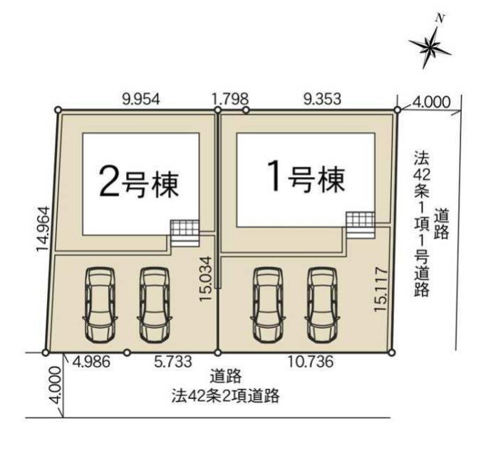クレイドルガーデン宇都宮市若草第5　新築一戸建ての区画図