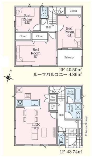 クレイドルガーデン宇都宮市若草第5　新築一戸建ての間取り|2号棟の間取りです。