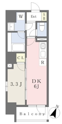 千代田区神田神保町１丁目の賃貸マンションの間取り