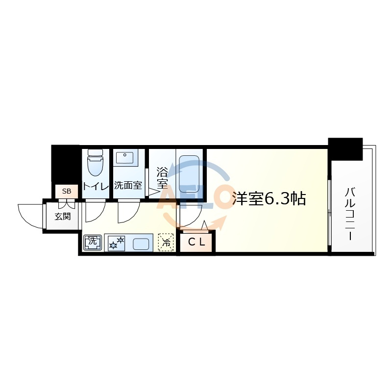 プレサンス緑橋ソレアス　宝栄小学校の間取り|プレサンス緑橋ソレアス　間取り